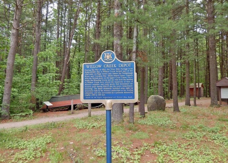 Willow Creek Depot Marker (<i>west side</i>) image. Click for full size.