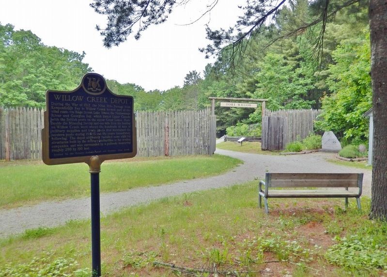 Willow Creek Depot Marker (<i>east side</i>) image. Click for full size.