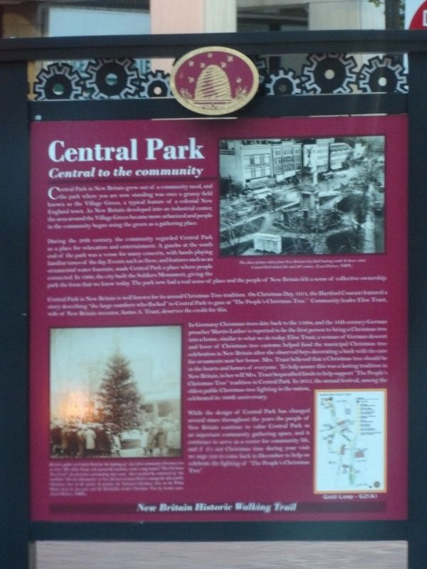 Central Park side of marker image. Click for full size.