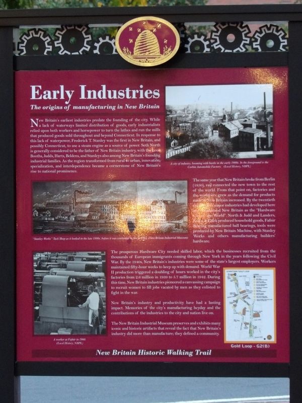 Early Industries side of marker image. Click for full size.
