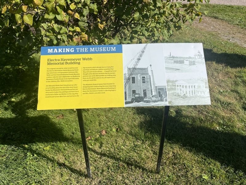 Electra Havemeyer Webb Memorial Building Marker image. Click for full size.