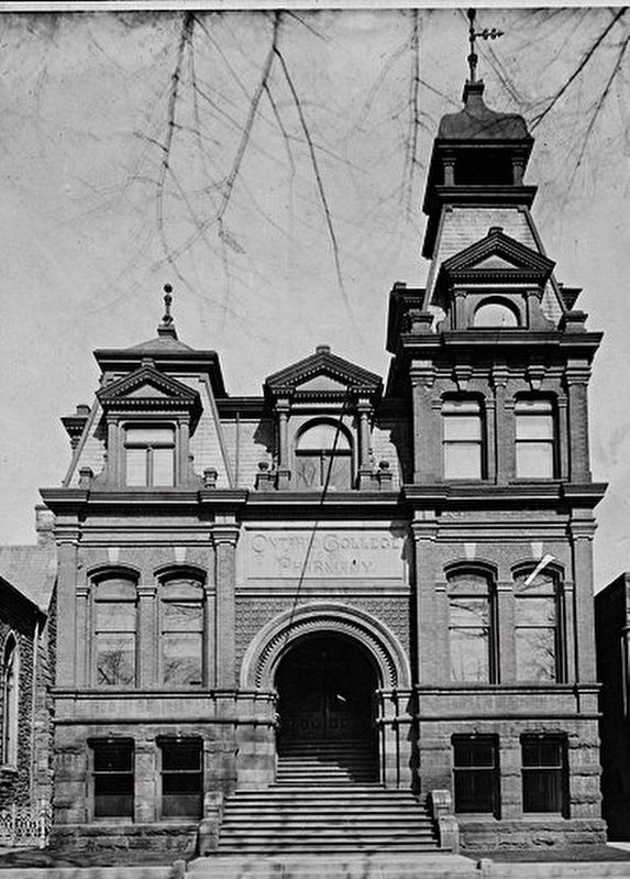 Original College of Pharmacy building, 1890 image. Click for full size.