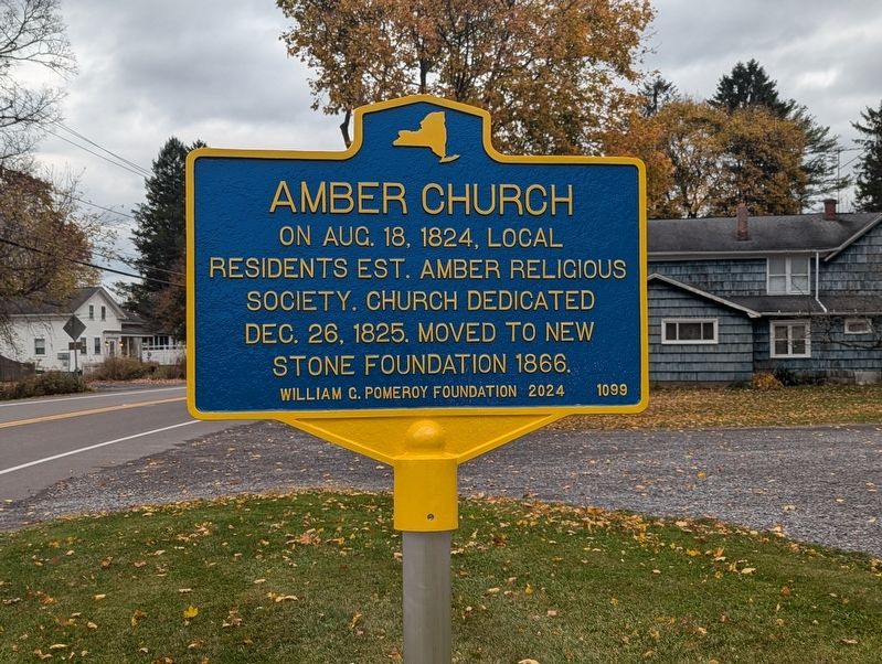 Amber Church Marker. Click for full size. Amber Church Marker image. Click for full size.