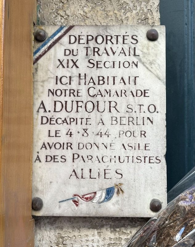 Armand Dufour Marker image. Click for full size.