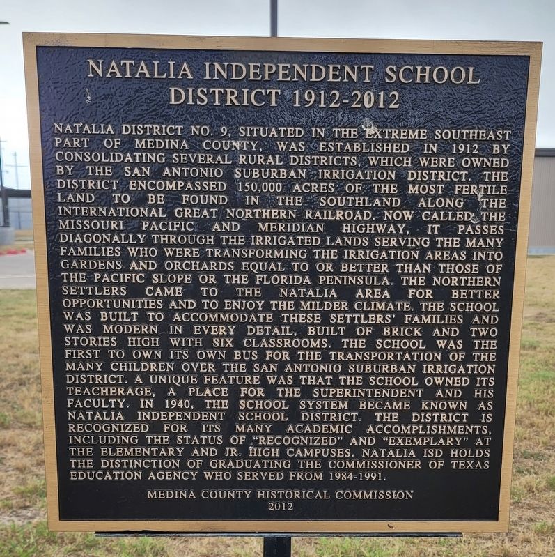 Natalia Independent School District Marker image. Click for full size.