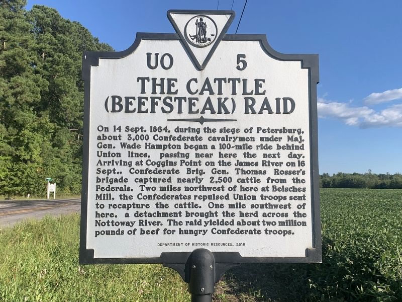 The Cattle (Beefsteak) Raid Marker image. Click for full size.