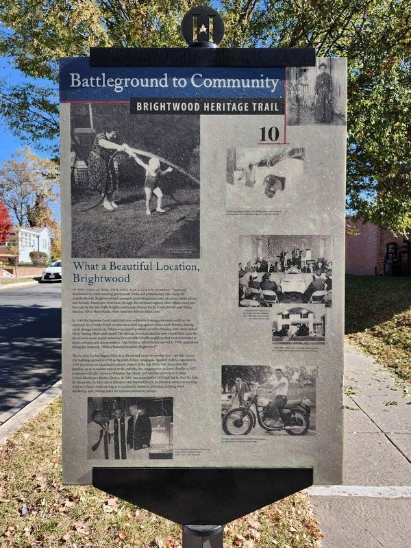 What a Beautiful Location, Brightwood Marker image. Click for full size.