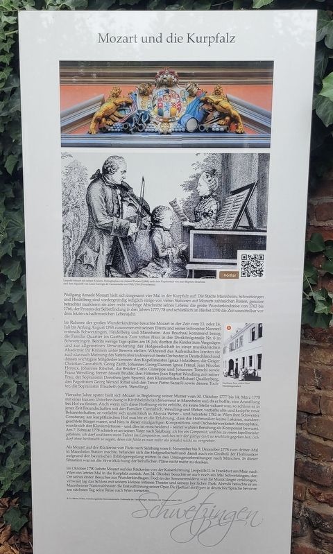 Mozart und die Kurpfalz / Mozart and the Electorate of the Palatinate Marker. Click for full size. Mozart und die Kurpfalz / Mozart and the Electorate of the Palatinate Marker image. Click for full size.