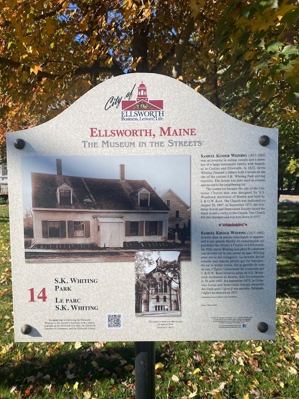 S.K. Whiting Park marker. Click for full size. S.K. Whiting Park marker image. Click for full size.