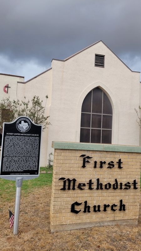 Poteet United Methodist Church Marker image. Click for full size.