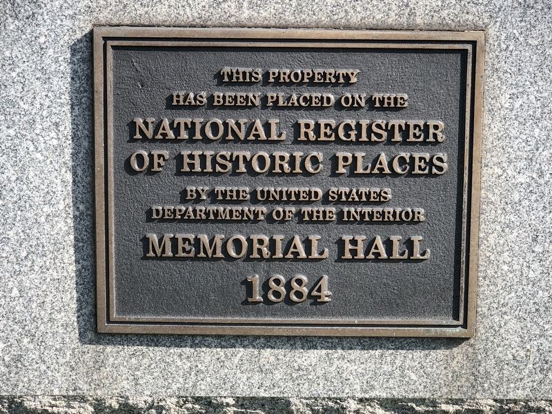 Memorial Hall Marker image. Click for full size.