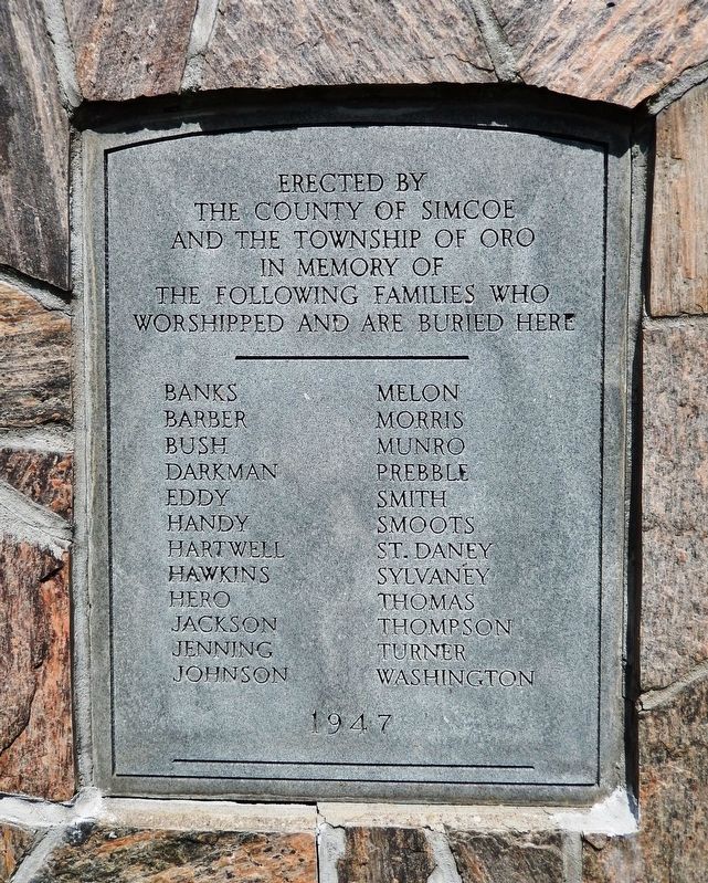 Families Buried Here Marker<br>(<i>west side of monument</i>) image. Click for full size.