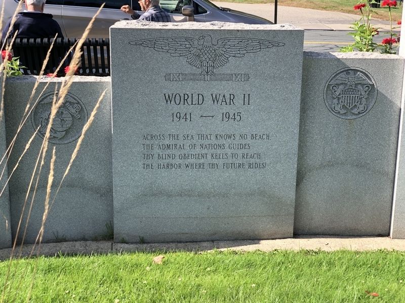 Monson, MA War Memorial detail (World War II) image. Click for full size.