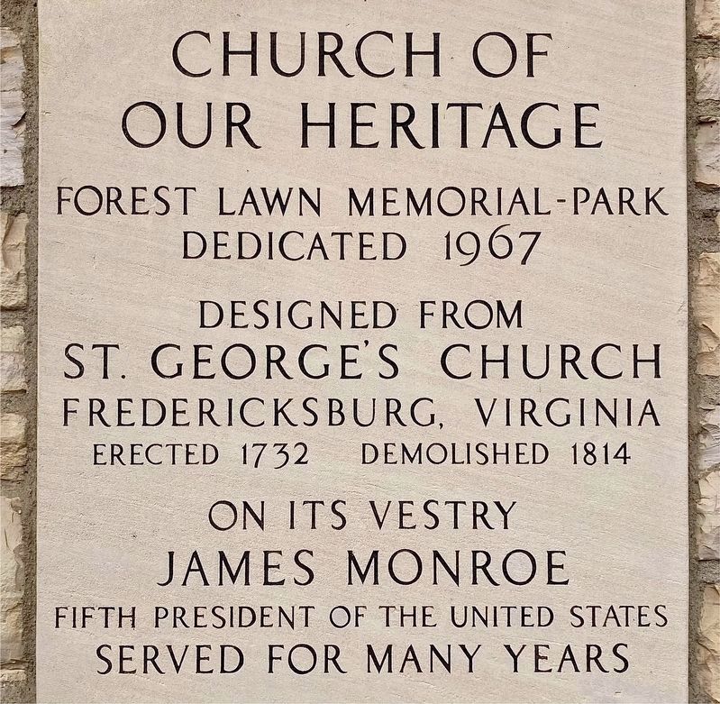 Church of Our Heritage Marker. Click for full size. Church of Our Heritage Marker image. Click for full size.