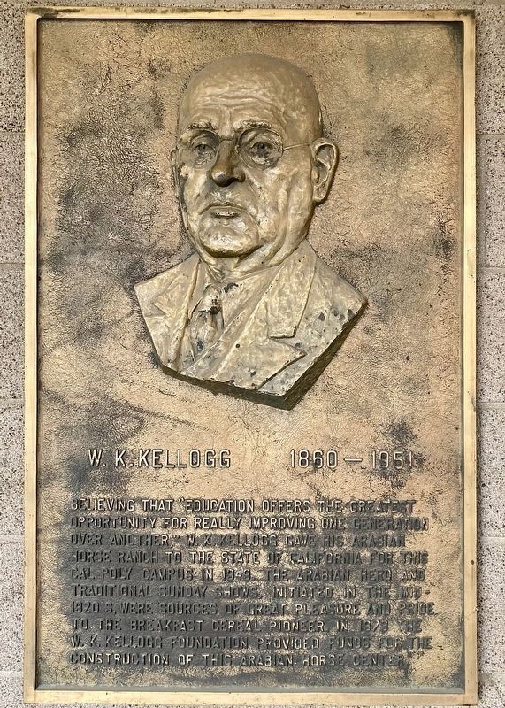 W.K. Kellogg Marker. Click for full size. W.K. Kellogg Marker image. Click for full size.