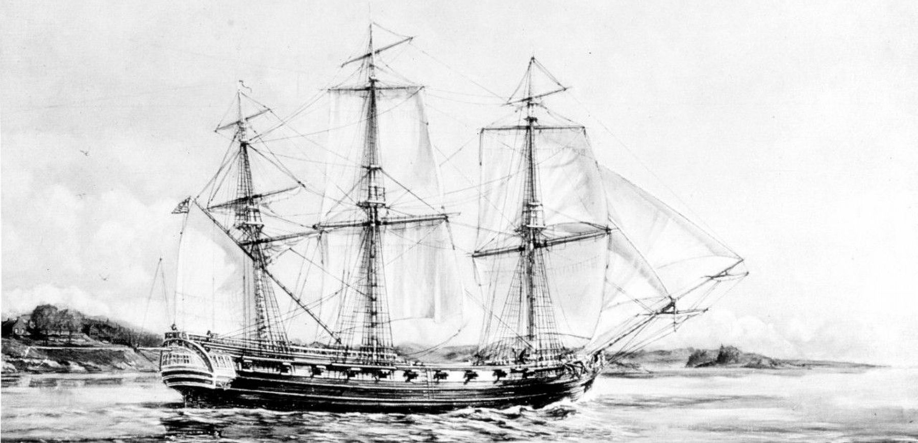 The Continental Frigate "Raleigh". Click for more information. The Continental Frigate "Raleigh" image. Click for more information.