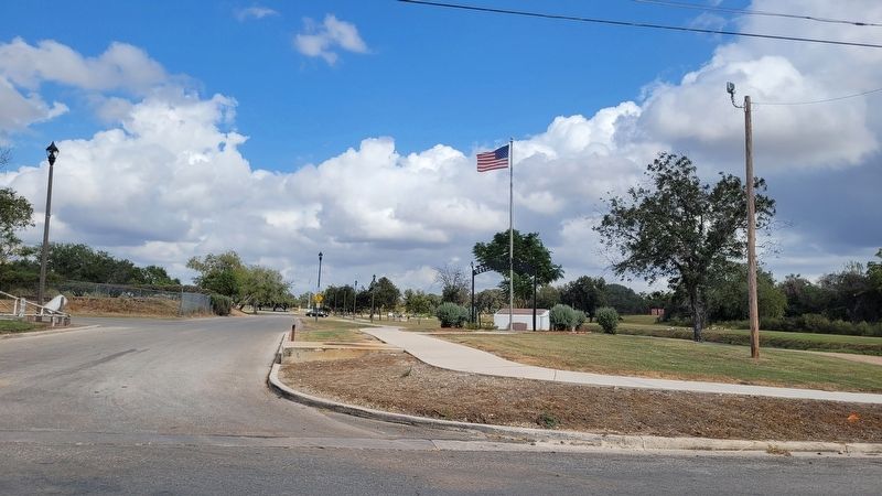 The view of the memorial from the south entrance to the park image. Click for full size.