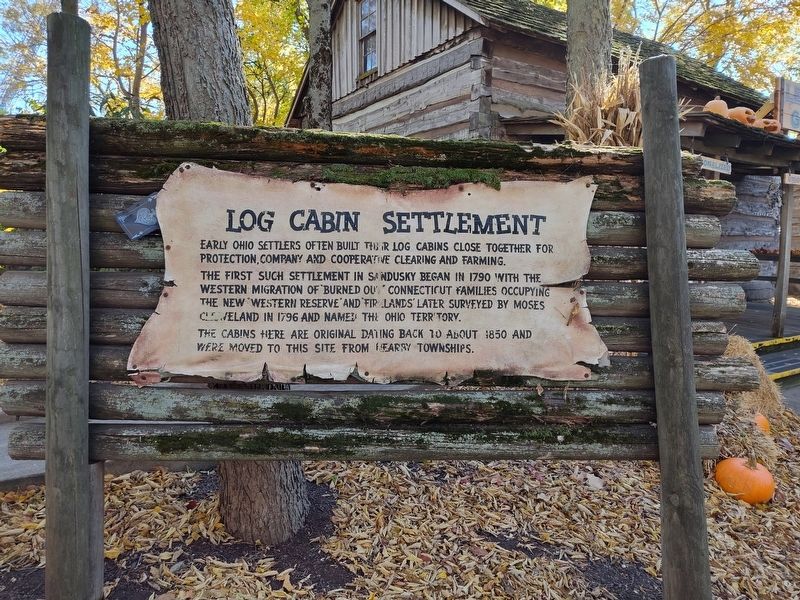 Log Cabin Settlement Marker. Click for full size. Log Cabin Settlement Marker image. Click for full size.