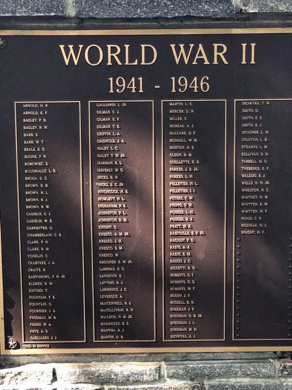 Brimfield, MA War Memorial (World War II) image. Click for full size.
