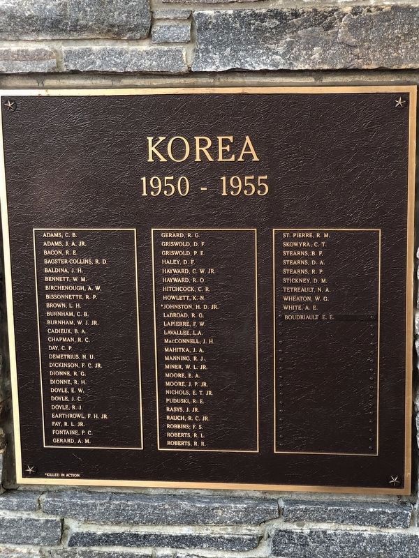 Brimfield, MA War Memorial (Korea) image. Click for full size.