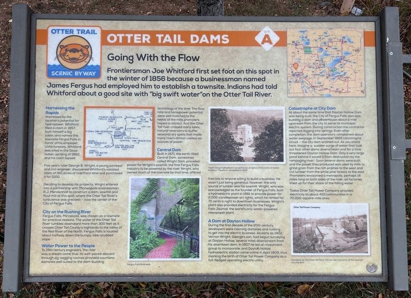 Otter Tail Dams Marker image. Click for full size.