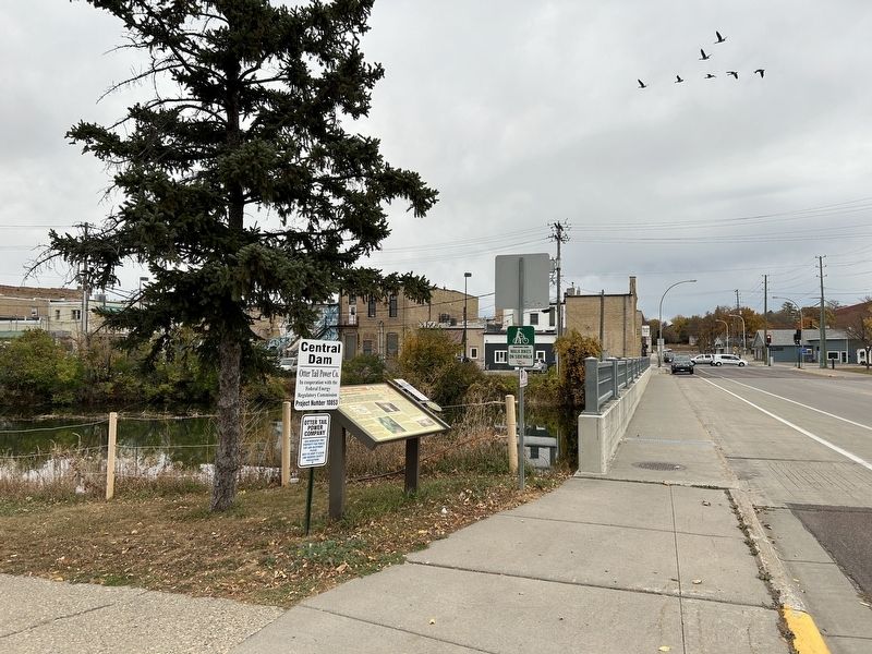 Otter Tail Dams Marker, from the south image. Click for full size.