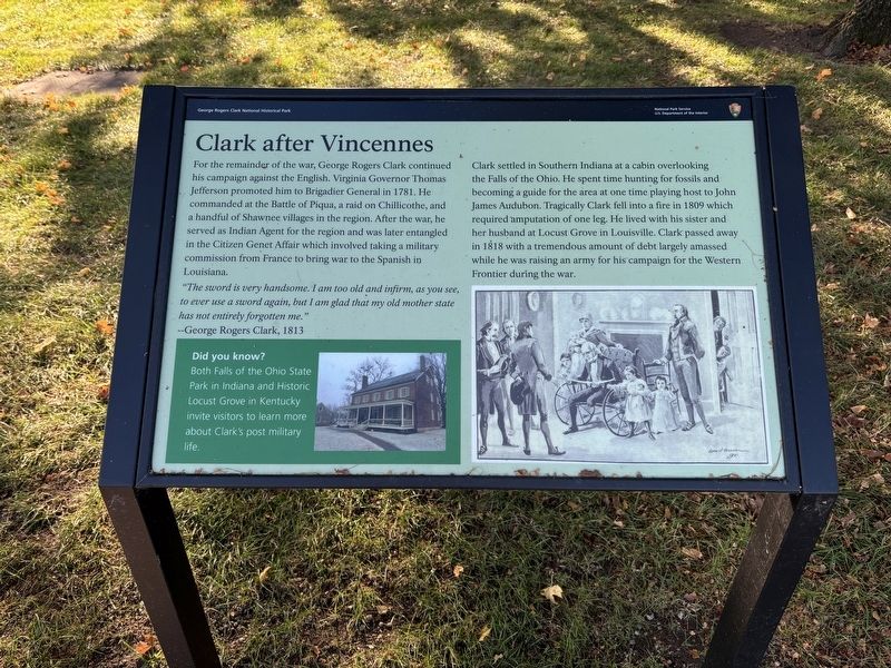 Clark after Vincennes Marker image. Click for full size.