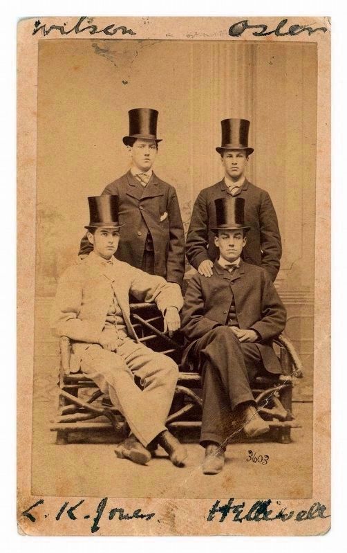 William Osler with fellow Trinity College school prefects image. Click for more information.