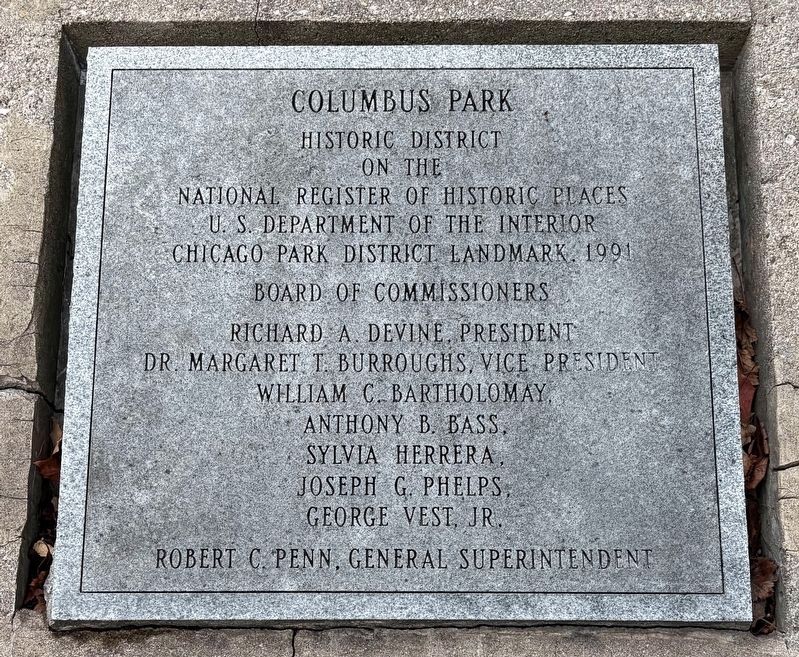 Columbus Park Marker image. Click for more information.