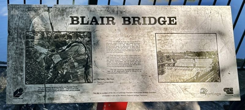 Blair Bridge Marker. Click for full size. Blair Bridge Marker image. Click for full size.