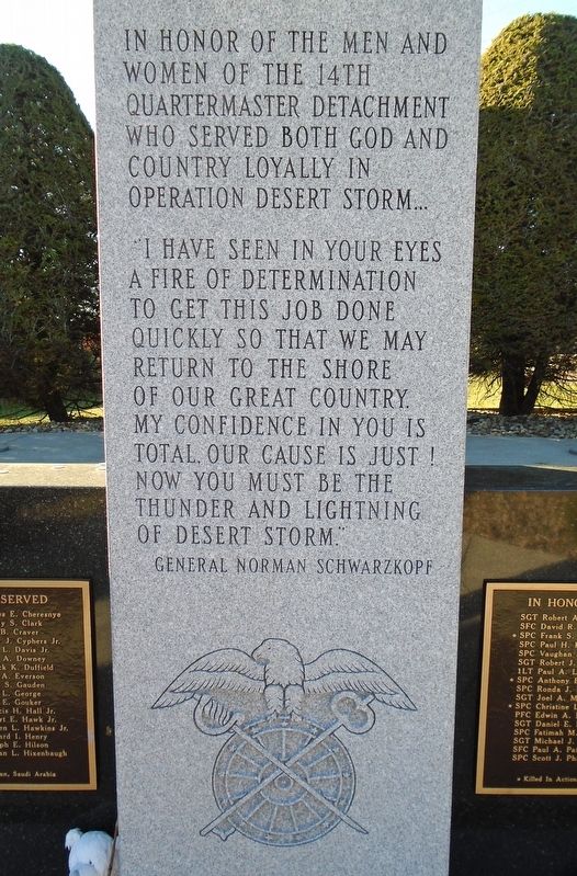 14th Quartermaster Detachment Memorial image. Click for full size.