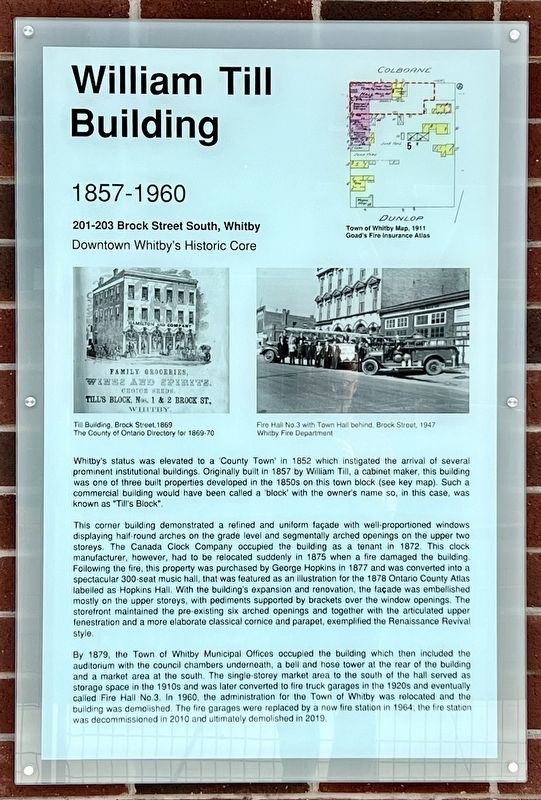 William Till Building Marker. Click for full size. William Till Building Marker image. Click for full size.