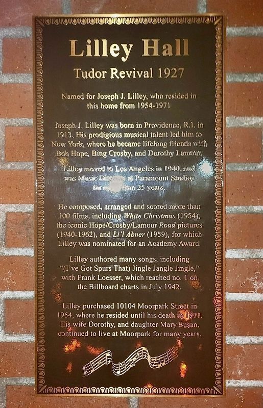Lilley Hall Marker. Click for full size. Lilley Hall Marker image. Click for full size.