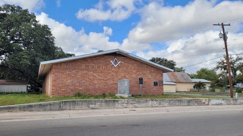 The view of the Pleasanton Masonic Lodge from across the street image. Click for full size.