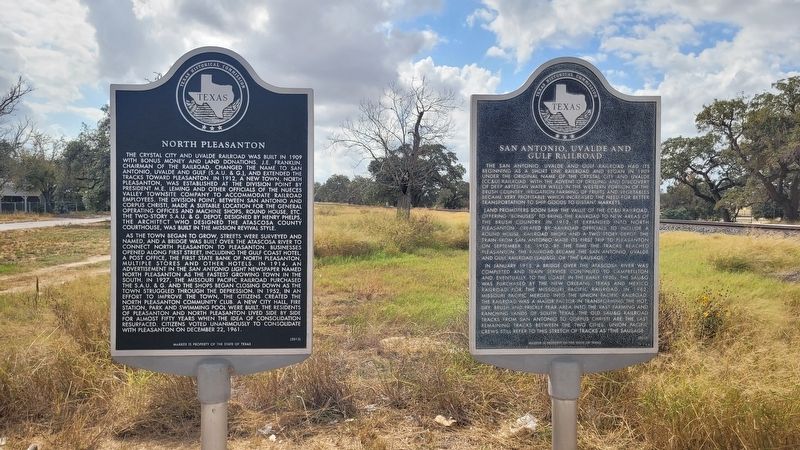 The North Pleasanton Marker is the left marker of the two markers image. Click for full size.
