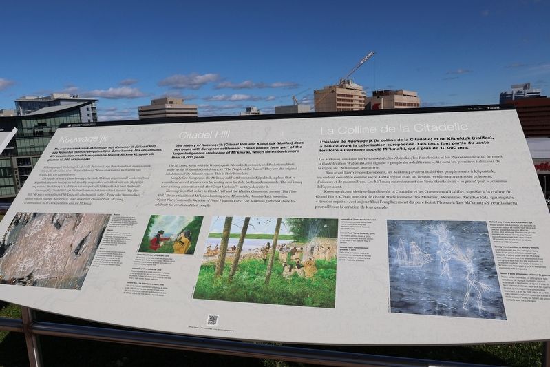Citadel Hill/La Colline de la Citadelle/Kuowaqe'jk Marker. Click for full size. Citadel Hill/La Colline de la Citadelle/Kuowaqe'jk Marker image. Click for full size.