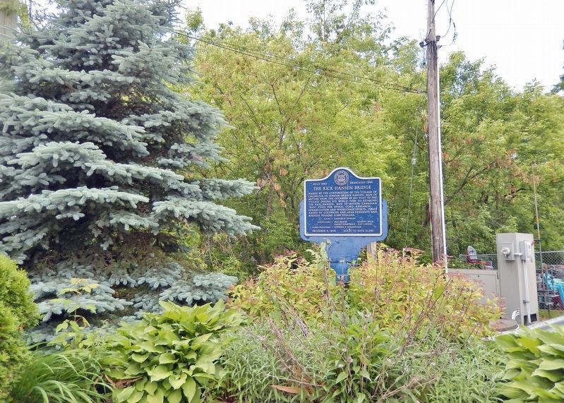 The Rick Hansen Bridge Marker. Click for full size. The Rick Hansen Bridge Marker image. Click for full size.