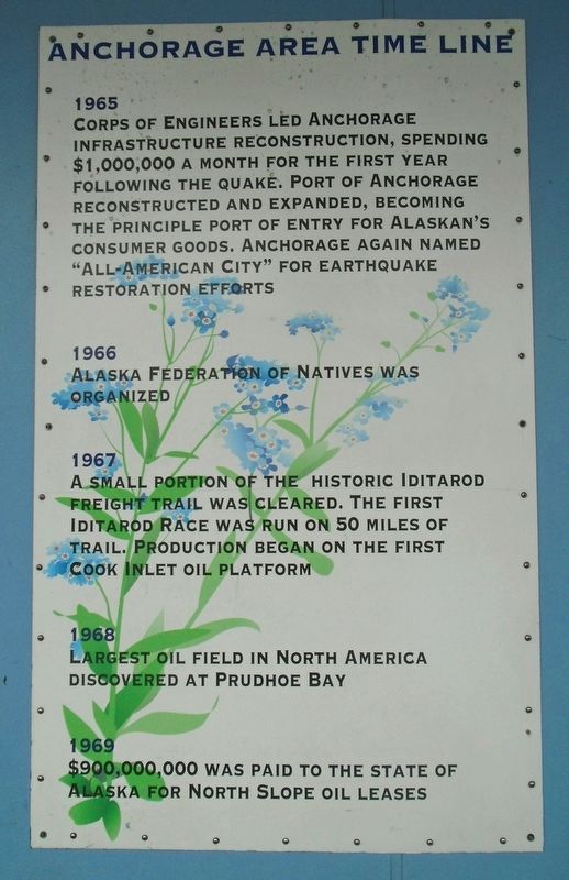 Anchorage Area Time Line Marker. Click for full size. Anchorage Area Time Line Marker image. Click for full size.
