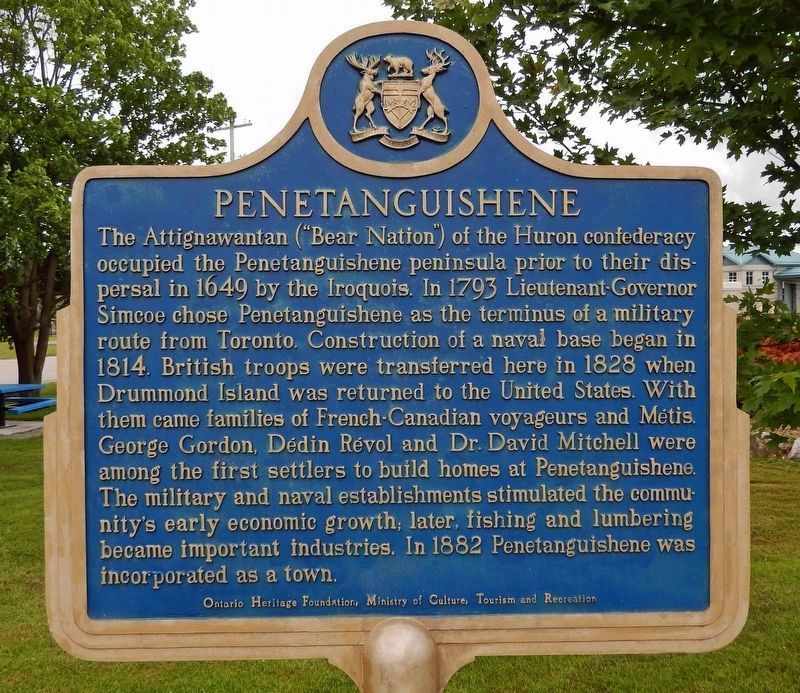 Penetanguishene (<i>marker east side &bull; English</i>) image. Click for full size.
