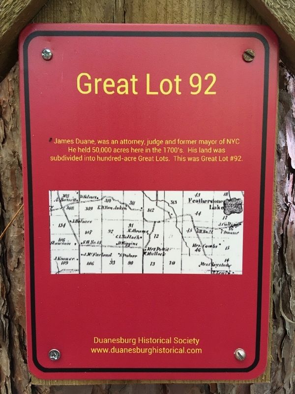 Great Lot 92 Marker. Click for full size. Great Lot 92 Marker image. Click for full size.