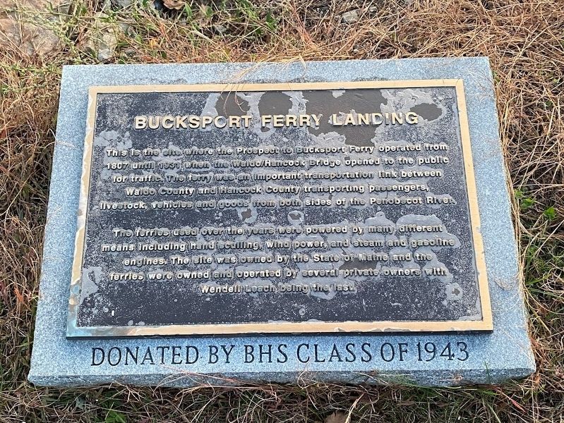 Bucksport Ferry Landing marker image. Click for full size.