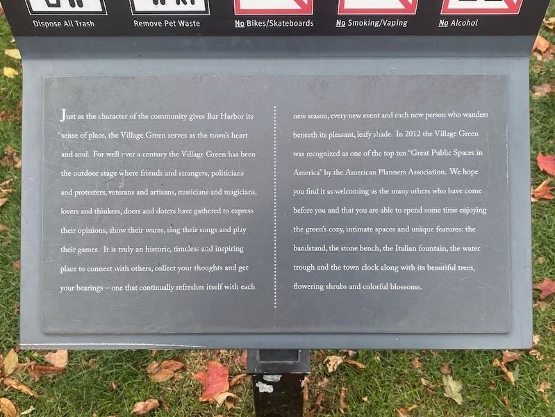 Village Green Marker image. Click for full size.