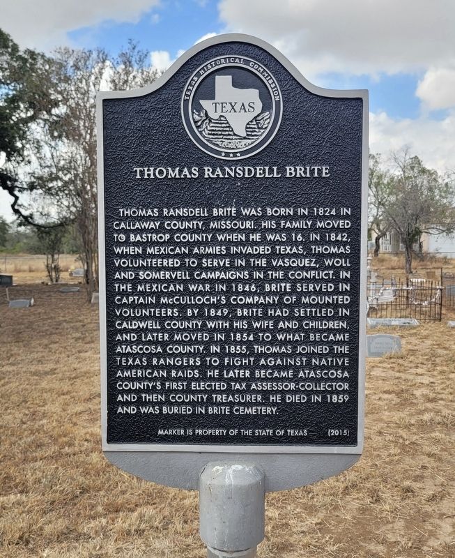 Thomas Ransdell Brite Marker image. Click for full size.