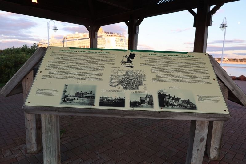 Charlottetown - Fame, Flames, and Glory Marker. Click for full size. Charlottetown - Fame, Flames, and Glory Marker image. Click for full size.
