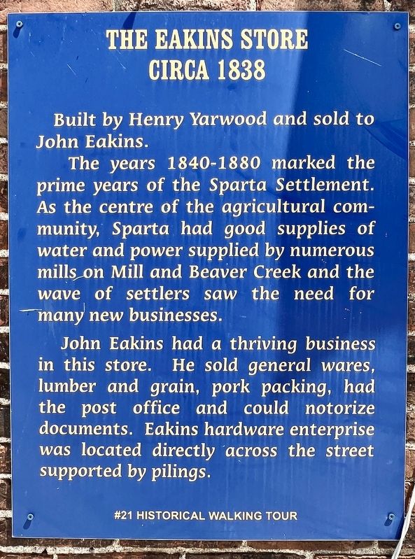 The Eakins Store Marker image. Click for full size.