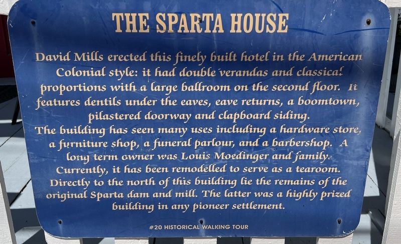 The Sparta House Marker image. Click for full size.