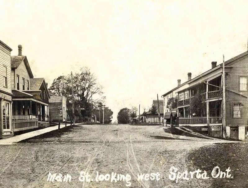 Sparta, ca 1910, with the Sparta House on the right image. Click for full size.