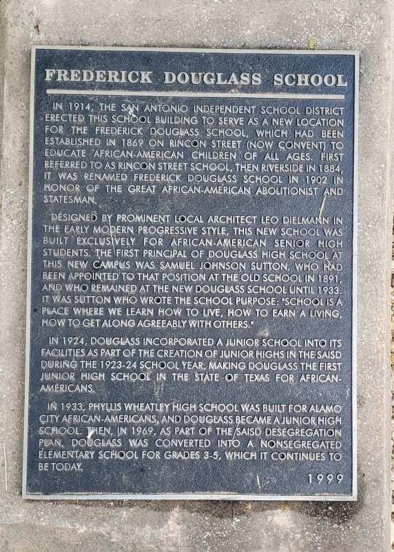 Frederick Douglass School Marker. Click for full size. Frederick Douglass School Marker image. Click for full size.