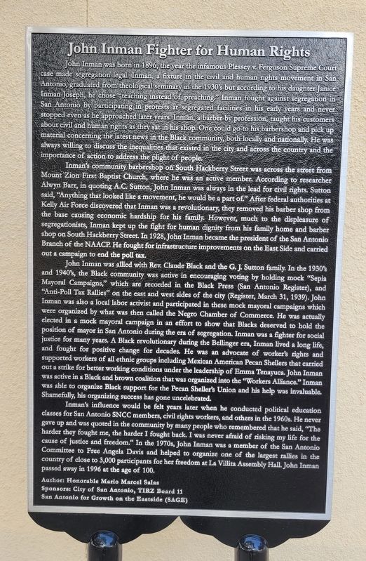 John Inman Fighter for Human Rights Marker image. Click for full size.