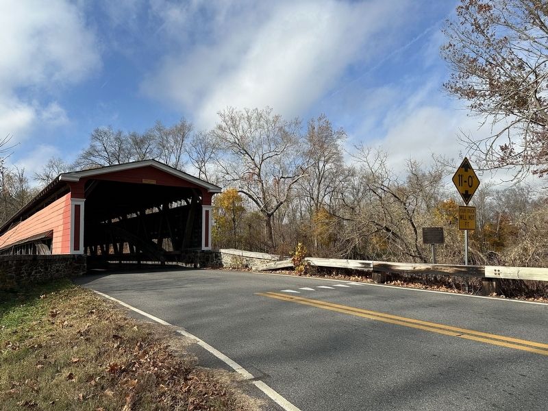 Smith's Bridge Marker - wide view image. Click for full size.